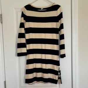 J. Crew Navy and Cream Dress